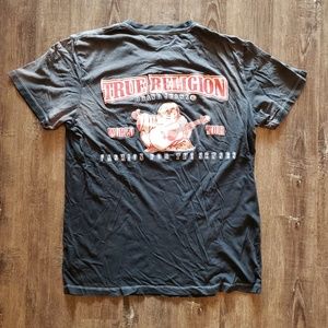 TRUE RELIGION MENS BUDDHA CREW NECK TEE GREY XL